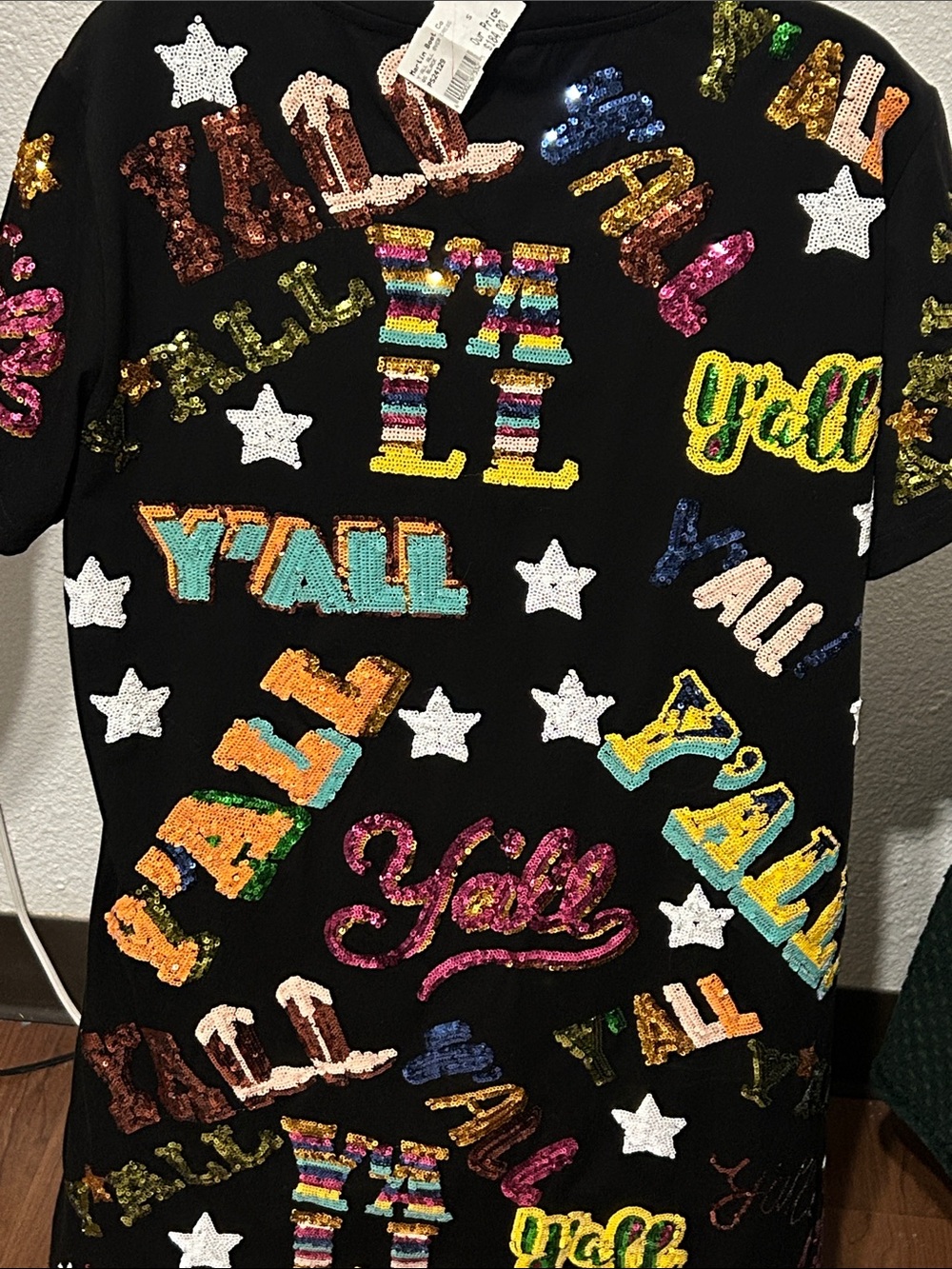 Queen of Sparkle sequin and appliqué tshirtdress - Picture 6 of 6